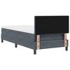 vidaXL Lit &agrave; ressort LED avec matelas Gris fonc&eacute; 90 x 200 cm Velours