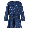 Robe pour enfants &agrave; manches longues bleu marine 104