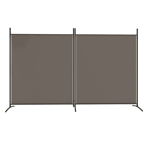 vidaXL Cloison de s&eacute;paration 2 panneaux Anthracite 348x180 cm Tissu