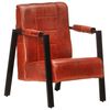 vidaXL Chaise de canap&eacute; Marron fonc&eacute; Cuir de ch&egrave;vre v&eacute;ritable