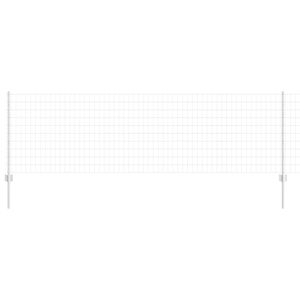vidaXL Cl&ocirc;ture Euro avec poteau 10 x 0,8 m Acier galvanis&eacute; Argent&eacute;