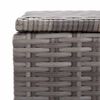 vidaXL Boîte de rangement de jardin gris 150x50x60 cm résine tressée