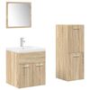 vidaXL Ensemble de meubles de salle de bain 4 pcs ch&ecirc;ne sonoma