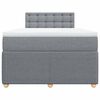 vidaXL Sommier &agrave; lattes de lit et matelas gris clair 120x190 cm tissu