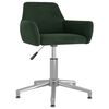 vidaXL Chaises pivotantes &agrave; manger lot de 6 Vert fonc&eacute; Velours