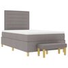 vidaXL Lit &agrave; ressorts avec matelas Taupe 120 x 190 cm tissu