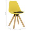 vidaXL Ensemble de salle &agrave; manger 3 pi&egrave;ces 80 x 80 cm Noir et jaune
