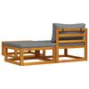 vidaXL Salon de jardin 3 pcs avec coussins Bois d'acacia solide
