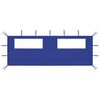 vidaXL Paroi lat&eacute;rale de belv&eacute;d&egrave;re avec fen&ecirc;tres 6x2 m Bleu