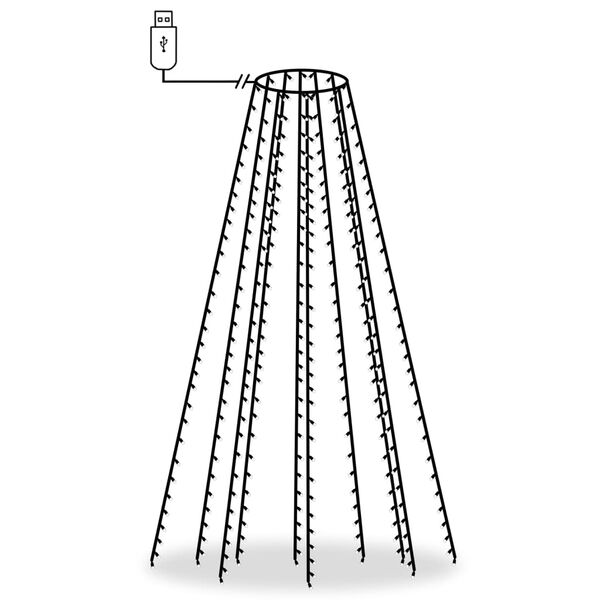 vidaXL Guirlande lumineuse d'arbre de No&euml;l 250 LED Blanc froid 250 cm