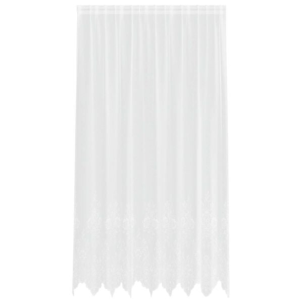 vidaXL Rideau en Dentelle Floral Blanc 220 x 200 cm Polyester