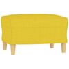 vidaXL Fauteuil avec repose-pied Jaune clair 60 cm Tissu