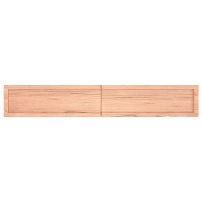 vidaXL Comptoir de salle de bain marron 180x30x(2-4) cm bois traité