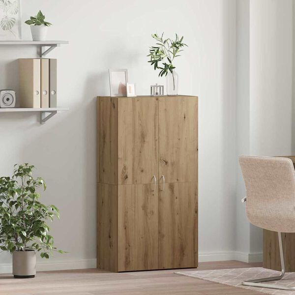 vidaXL Cabinet de Bureau avec &eacute;tag&egrave;re Bois ancien 60 x 32 x 115 cm