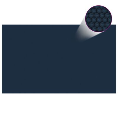 vidaXL Film solaire de piscine flottant PE 1000x600 cm Noir et bleu