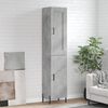 vidaXL Buffet haut Gris b&eacute;ton 34,5x34x180 cm Bois d'ing&eacute;nierie