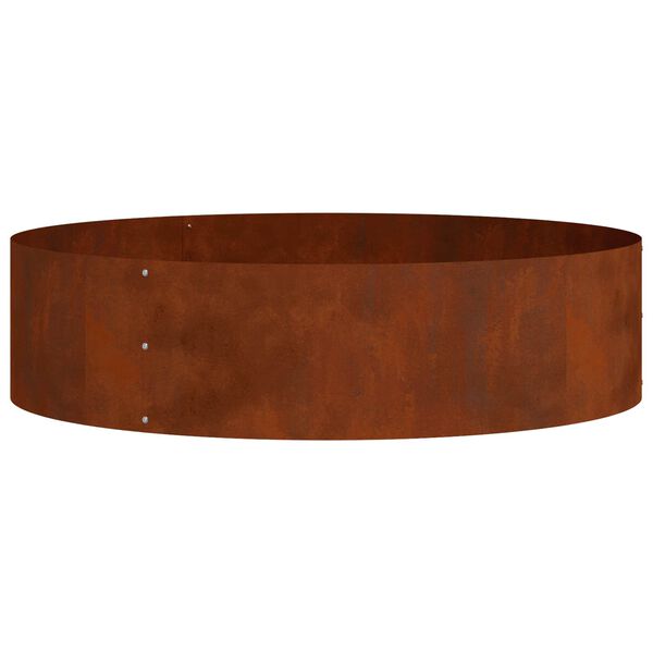 vidaXL Anneau de jardini&egrave;re Marron 80 x 80 x 20 cm Acier patin&eacute;
