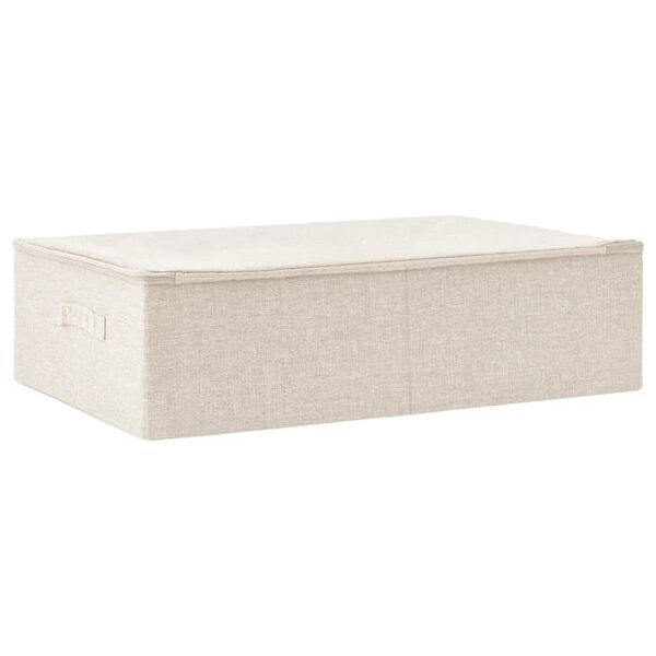 vidaXL Boîte de rangement Tissu 70x40x18 cm Crème