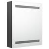 vidaXL Armoire de salle de bain &agrave; miroir LED gris 50x14x60 cm