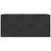 vidaXL Meuble TV noir 99x39x44 cm acier