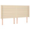 vidaXL T&ecirc;te de lit &agrave; LED Cr&egrave;me 183x16x118/128 cm Tissu