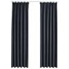 vidaXL Rideaux occultants avec crochets 2 pcs Anthracite 140x245 cm