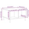 vidaXL Table basse vieux bois 60x50x36,5 cm bois d'ing&eacute;nierie