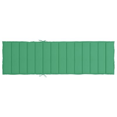 vidaXL Coussin de chaise longue vert 200x50x3 cm tissu oxford