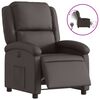vidaXL Fauteuil inclinable &eacute;lectrique marron fonc&eacute; cuir v&eacute;ritable