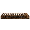 vidaXL Cadre de lit sans matelas ch&ecirc;ne fum&eacute; 140x190 cm