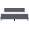 vidaXL Lit &agrave; ressorts avec matelas Gris fonc&eacute; 200 x 180 cm Velours