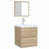 vidaXL Armoire de bain avec miroir ch&ecirc;ne sonoma bois d'ing&eacute;nierie