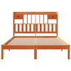 vidaXL Lit biblioth&egrave;que sans matelas cire marron 160x200 cm pin massif