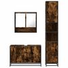 vidaXL Ensemble de meubles de salle de bain 3 pcs Ch&ecirc;ne fum&eacute;