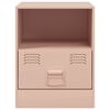 vidaXL Tables de chevet 2 pcs rose 34,5x39x44 cm acier