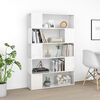 vidaXL Biblioth&egrave;que s&eacute;parateur de pi&egrave;ce blanc brillant bois ing&eacute;nierie
