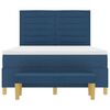 vidaXL Lit &agrave; ressorts avec matelas Bleu 160 x 200 cm tissu