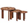 vidaXL Tables basses gigognes 3 pc Multicolore &Oslash; 54 x 40 cm