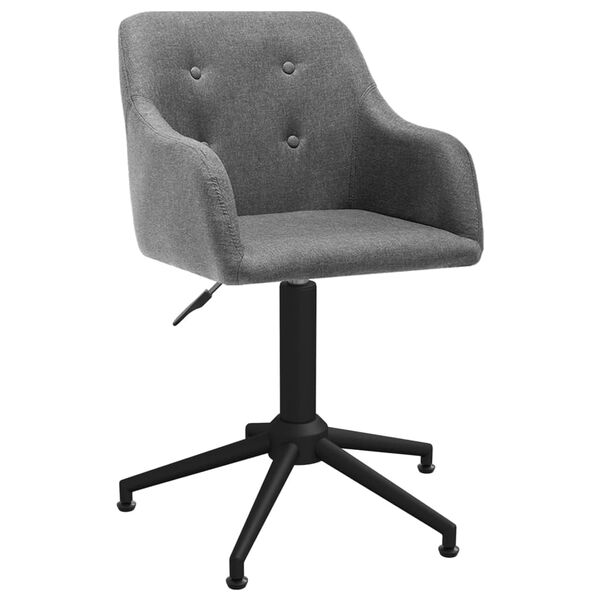 vidaXL Chaises pivotantes &agrave; manger lot de 4 gris clair tissu