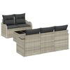 vidaXL Ensemble de canap&eacute; de jardin 6 pcs Gris clair et gris fonc&eacute;
