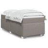 vidaXL Sommier &agrave; lattes de lit avec matelas Taupe 80x200 cm Tissu