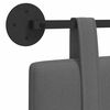 vidaXL T&ecirc;te de lit suspendue Uni Gris fonc&eacute; 210 x 55 x 5 cm tissu