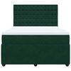 vidaXL Sommier &agrave; lattes de lit et matelas Vert fonc&eacute; 160x200cm Velours