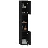 vidaXL Armoire de salle de bain noir 30x30x190 cm bois d'ing&eacute;nierie