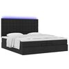VidaXL Cadre de lit ottoman avec matelas noir 200x200cm tissu