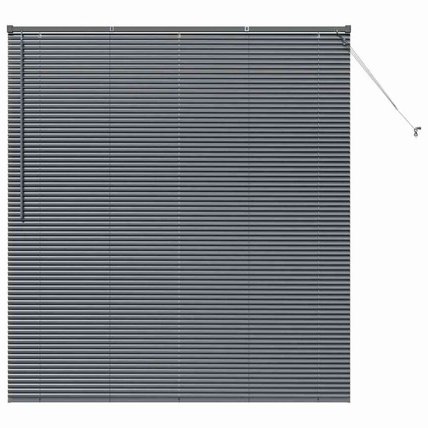 vidaXL Store de Fen&ecirc;tre avec des rideaux Gris fonc&eacute; Aluminium