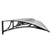 vidaXL Auvent de porte Noir et transparent 350x75 cm Polycarbonate