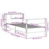 vidaXL Lit biblioth&egrave;que sans matelas cire marron 75x190 cm pin massif
