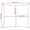vidaXL Voile d'ombrage 160 g/m&sup2; Marron 2,5x3 m PEHD