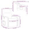 vidaXL Fauteuil de massage inclinable Taupe Tissu